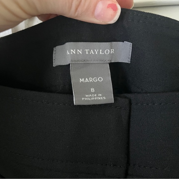 Ann Taylor Black Margo Wide Leg Ankle Pant Size 8 (27" inseam) - Picture 8 of 9